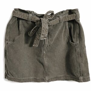 💚 American Eagle Olive Green Paperbag Waist Mini Skirt | Size 12